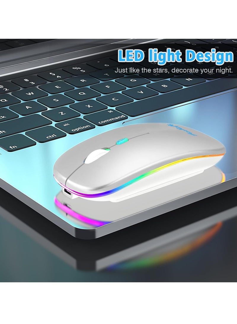 Fantasy Dual-Mode Wireless Mouse with RGB Lighting, Ergonomic Design, Silent Clicks, 30-Day Battery Life, Ideal for Gaming, Office, and Creative Work - Image 1