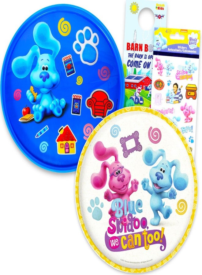 Blue's Clues Dinnerware Set for Kids - 2 Pack Kitchen Accessories 2 Sided Plates, Plus Stickers, More | Blue's Clues Plates for Boys, Girls, Kids - Image 1