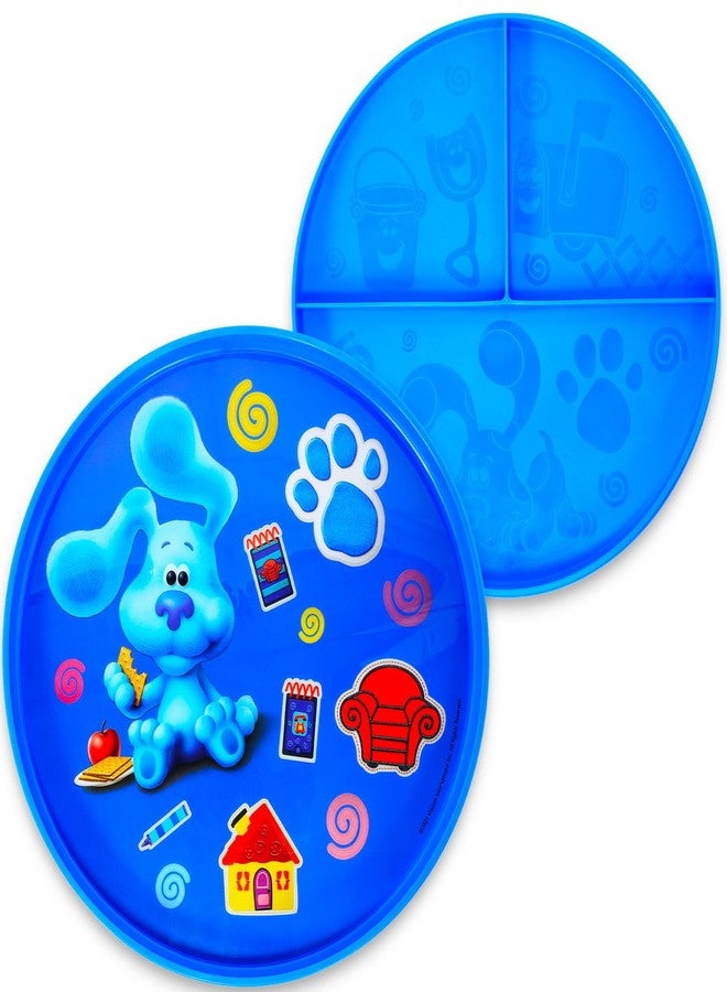 Blue's Clues Dinnerware Set for Kids - 2 Pack Kitchen Accessories 2 Sided Plates, Plus Stickers, More | Blue's Clues Plates for Boys, Girls, Kids - Image 2