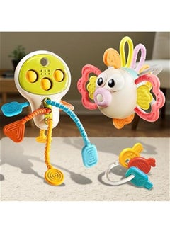 Generic Baby Toy 6-12 Month, Infant Fish Teething Sensory Toy, Toddler Busy Key Activity Fidget Toys, Montessori Learning Development, Carseat Travel Birthday Gift 9 18M 1 2 Year Old Girl Boy  - Image 1