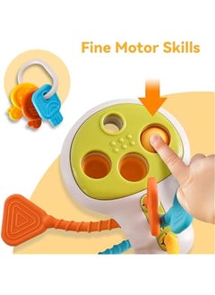 Generic Baby Toy 6-12 Month, Infant Fish Teething Sensory Toy, Toddler Busy Key Activity Fidget Toys, Montessori Learning Development, Carseat Travel Birthday Gift 9 18M 1 2 Year Old Girl Boy  - Image 3