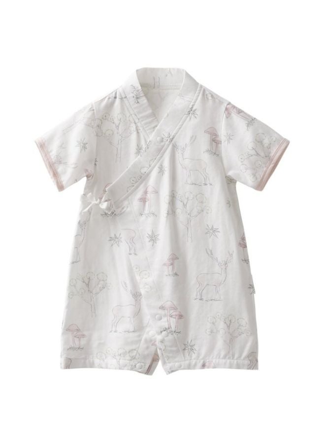 SEEDNUR Infant Baby Unisex Jumpsuits with Button Half Sleeve 70%Viscose（From Bamboo）30%Cotton Marine Benthos Style Size 0-3 and 3-6 Month Old Babies - Image 1