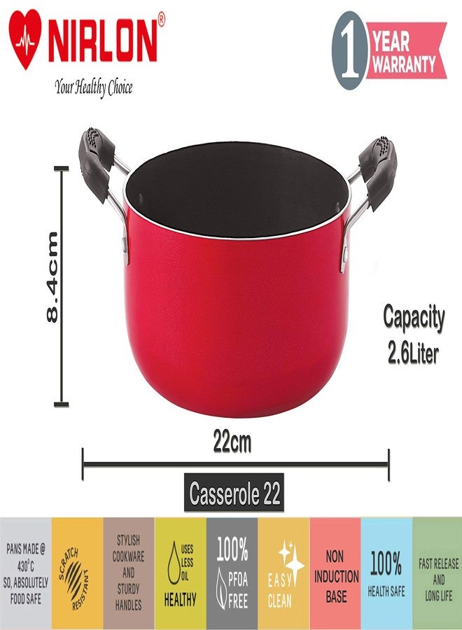 Nirlon Kitchen Utensils Non Stick Cookware Set (2.6mm_KD14_Lighter_Cass22_TP24) - Image 3