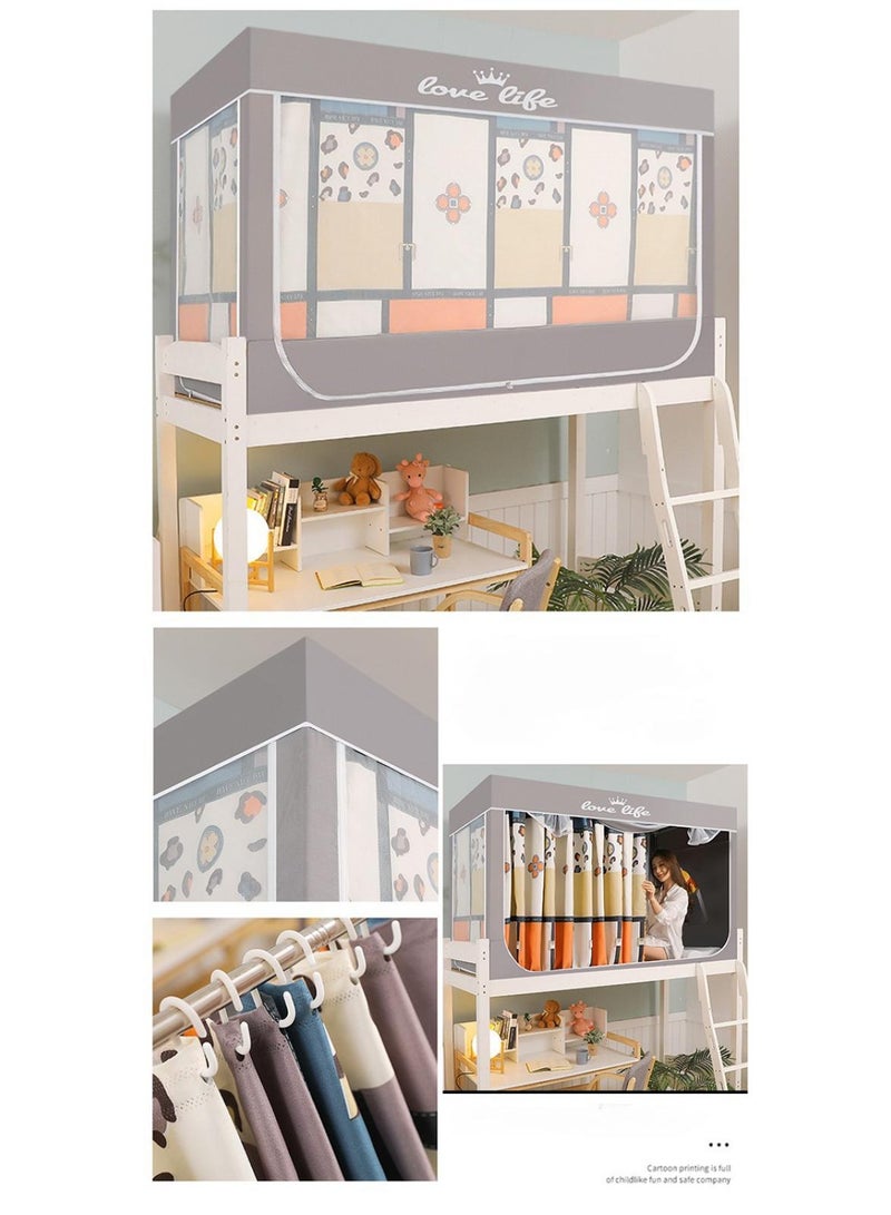 عام السرير مظلمة الخيام ستارة الإظلام السرير الفردي خيمة ستارة الطالب ظلال القماش السرير مظلمة البعوض الشبكة حماية الخصوصية الطلاب النوم البعوض الشبكات مع قوس - Image 2