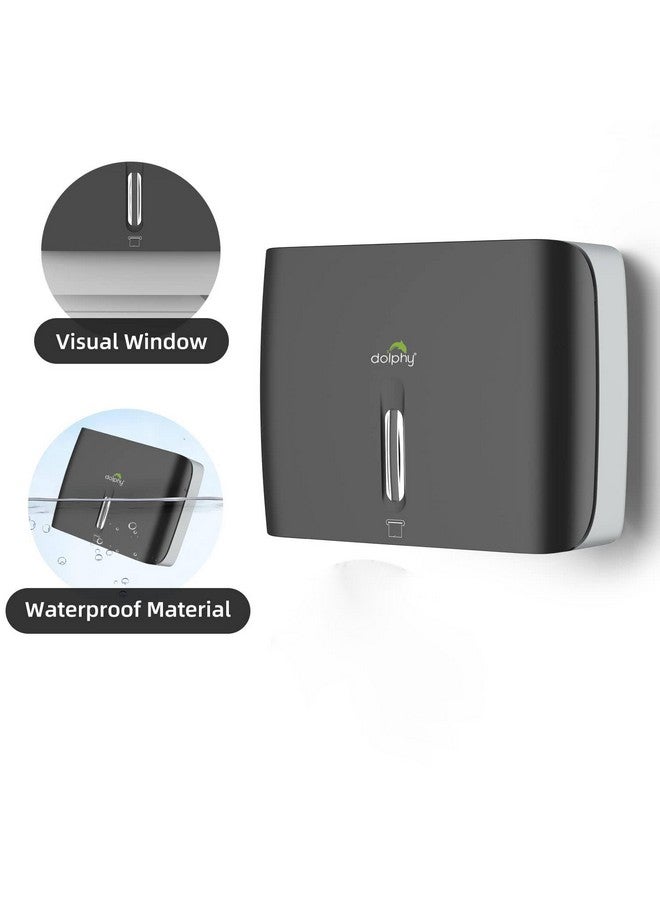 Dolphy Wall Mounted Multifold Mini Hand Towel Paper Dispenser-Black - Image 3