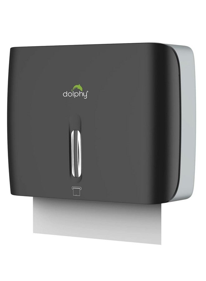 Dolphy Wall Mounted Multifold Mini Hand Towel Paper Dispenser-Black - Image 1