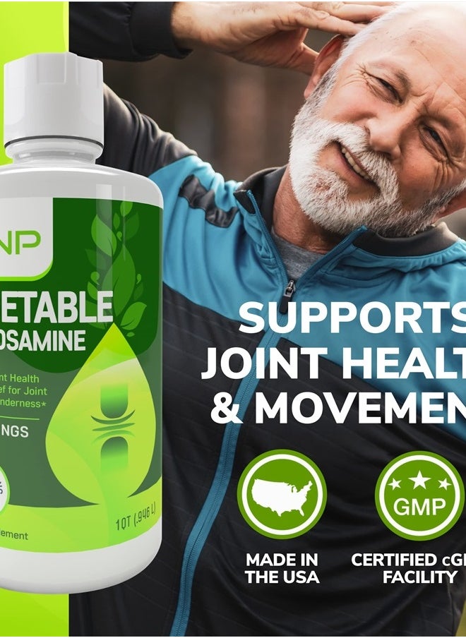 ENP - Vegan Liquid Glucosamine Supplement Plus MSM | 1500mg Glucosamine with MSM | Non Shellfish | GMO Free | Joint Support Supplement Derived from Vegetables | 32 oz | Made in USA - Image 1