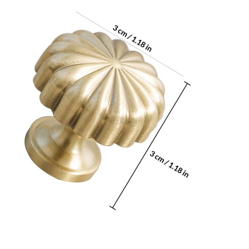 Solid Brass Cabinet Pull Handle 30mm Gold Tone Modern Kitchen Cupboard Door Drawer Knob - Image 3