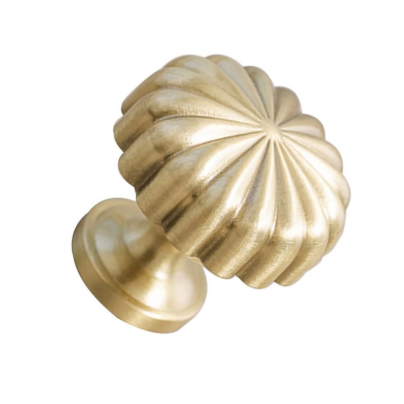 Solid Brass Cabinet Pull Handle 30mm Gold Tone Modern Kitchen Cupboard Door Drawer Knob - Image 2