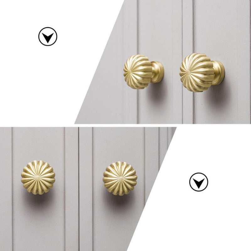 Solid Brass Cabinet Pull Handle 30mm Gold Tone Modern Kitchen Cupboard Door Drawer Knob - Image 4