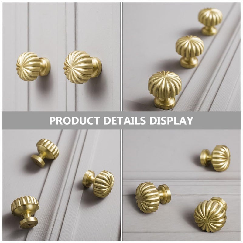 Solid Brass Cabinet Pull Handle 30mm Gold Tone Modern Kitchen Cupboard Door Drawer Knob - Image 5