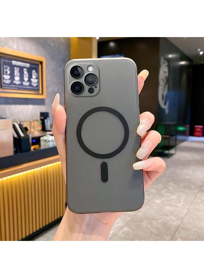 جراب لهاتف iPhone 12 Pro Max مع فتحة دقيقة وغطاء ثلجي MagSafe للكمبيوتر الشخصي