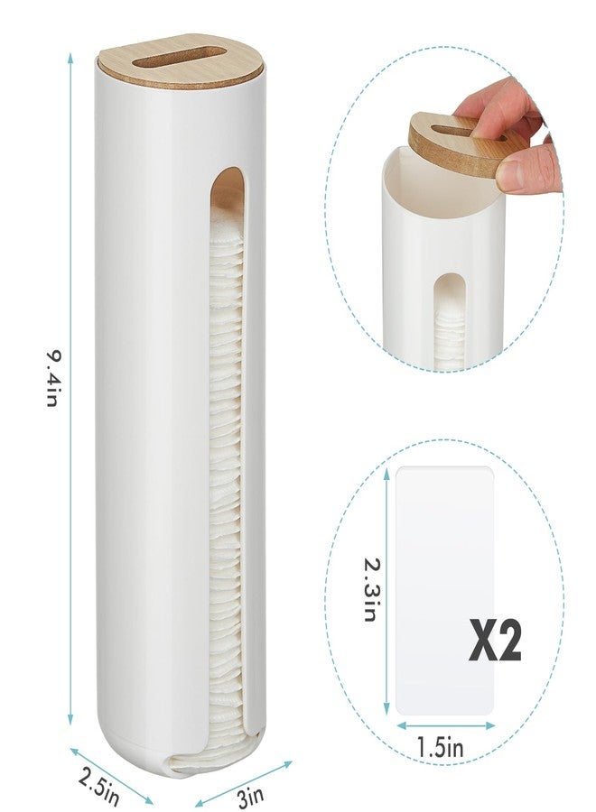 IWNTWY Cotton Pad Holder, Wall Mounted Cotton Rounds Holder Dispenser Face Pad Holder Makeup Organizers Containers for Bathroom - Image 2