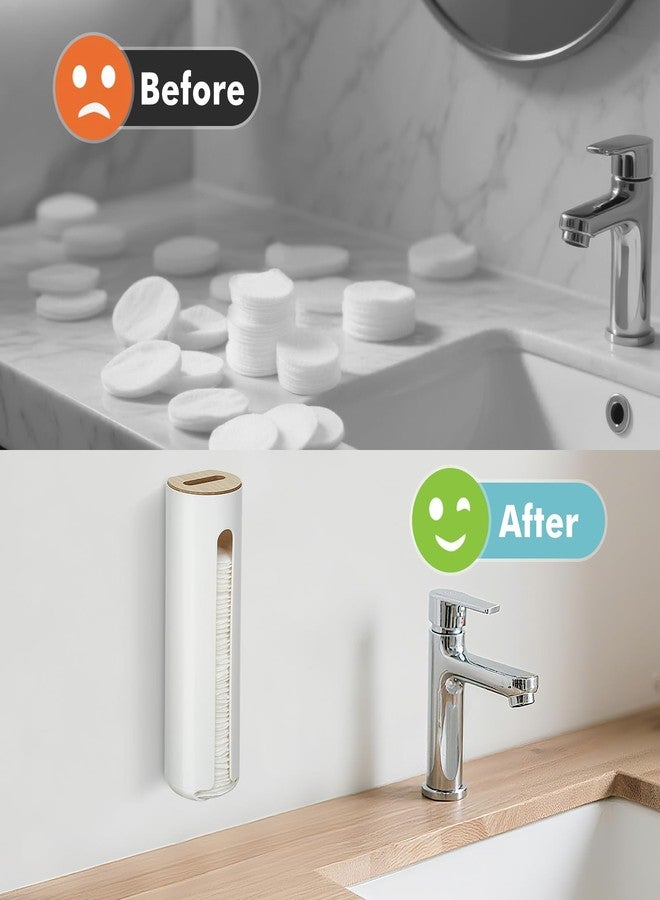 IWNTWY Cotton Pad Holder, Wall Mounted Cotton Rounds Holder Dispenser Face Pad Holder Makeup Organizers Containers for Bathroom - Image 5