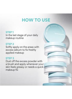 innisfree No Sebum Mineral Natural Powder 5 Grams For Oil Control For Oily Skin, Makeup Fixer & Reduces Hair Greasiness-3 In 1 Power, Korean Makeup  - Image 2