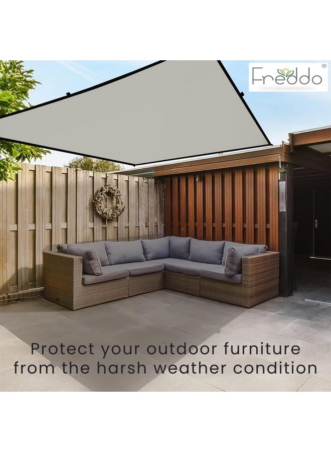FREDDO أشرعة ظل من قماش بوليستر HDPE فريدو لحماية من الشمس والأشعة فوق البنفسجية بنسبة 85-90% لمواقف السيارات، الحدائق الخارجية، الشرفات، الباتيو، لون رمادي، 9.5 قدم × 5 قدم، عبوة من قطعة واحدة (9.5 قدم × 05 قدم) - Image 4