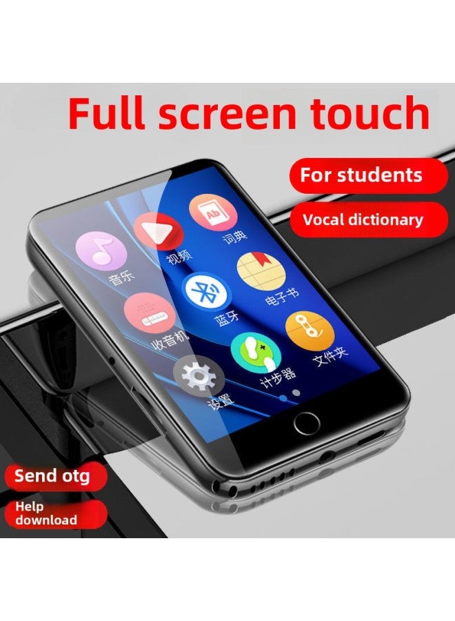 2024 Mp3 Full Screen Mp4 Walkman Student Music Player Mp5 Ultra-thin Practical External Version-Color:2.8inch Touch Screen [black Metal Version With Bluetooth] 8g-Capacity:Package 2 [hifi Subwoofer Headphones] - Image 3