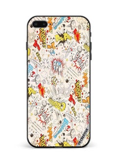 Protective Case Cover For Apple iPhone 7 Plus/8 Plus Comic Book Sticker Design Multicolour