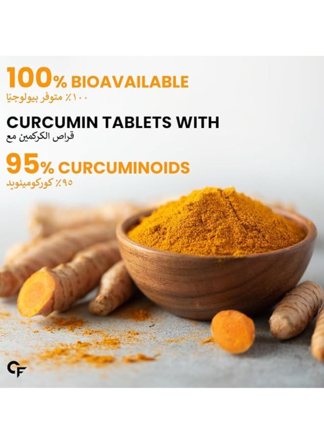 Curcumin With 95% Curcuminoids And Curcuma Longa Root Powder 60 Veg Tablets