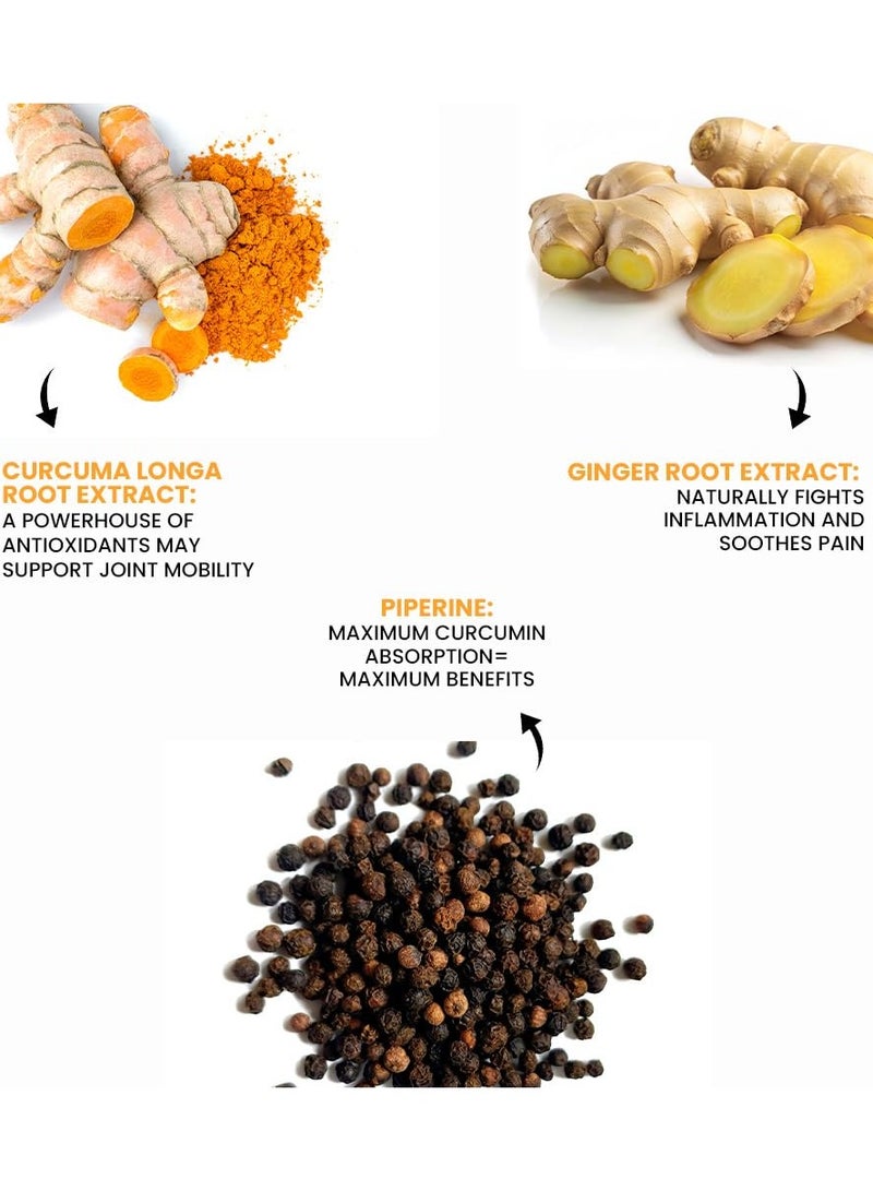 CARBAMIDE FORTE Curcumin With 95% Curcuminoids And Curcuma Longa Root Powder 60 Veg Tablets - Image 4