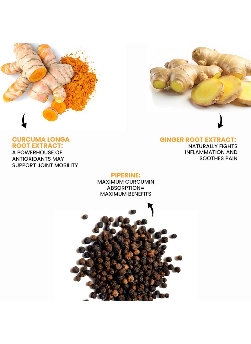 CARBAMIDE FORTE - Curcumin With 95% Curcuminoids And Curcuma Longa Root Powder 60 Veg Tablets - Image 1