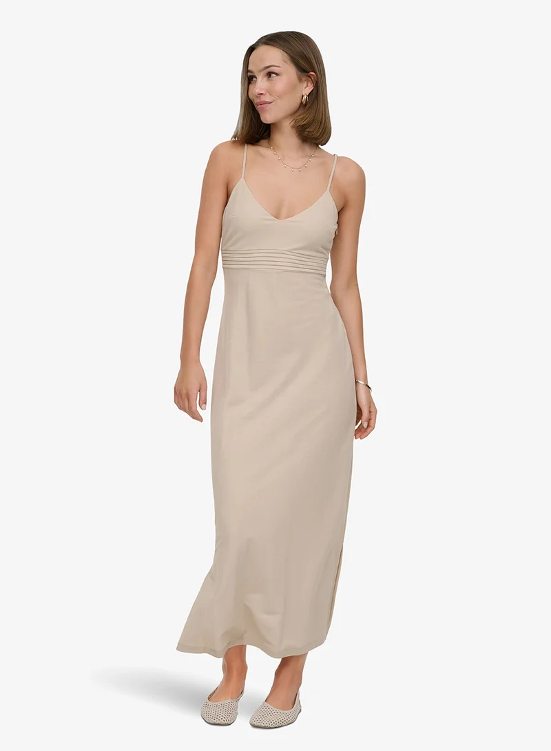 ONLSAKURA Strappy Detail V Neck Midi Dress