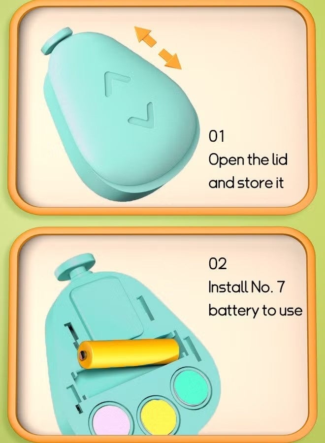 Gonice Electric nail polisher Baby nail trimmer Children's nail clippers Splash-proof electric nail clippers With 6 grinding heads - Image 3