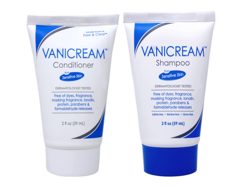 Vanicream Shampoo and Conditioner 2 Ounce Travel Size Combo Set