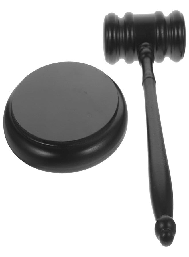 SHINEOFI Wooden Gavel and Block Set, Wooden Gavel and Sound Block Set, Mini Judge Court Hammer Costume Accessory for Lawyer Judge Auction Sale Meetings Prop Party Favor - Image 1