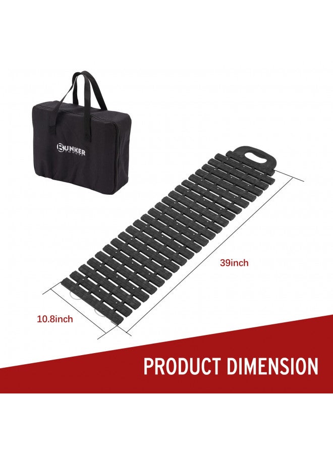 BUNKER INDUST BUNKER INDUST Tire Traction Mats Portable Recovery Tracks for Off Road 4X4 Snow, Ice, Sand,Emergency Devices with Bag Gloves for Cars, Trucks, Van(2 Pack) - Image 3