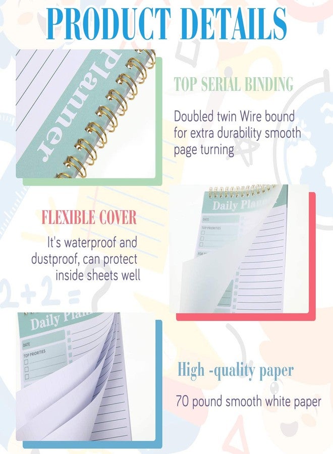 Kajaia 8 Pack Daily to Do List Notebook Daily Planner 25 Page to Do List Notepad for Work Undated Planner and Organizer Checklist for Adults Kids Classroom Office Schedule Work(7.8 x 5.2 Inch,Cute Color) - Image 3