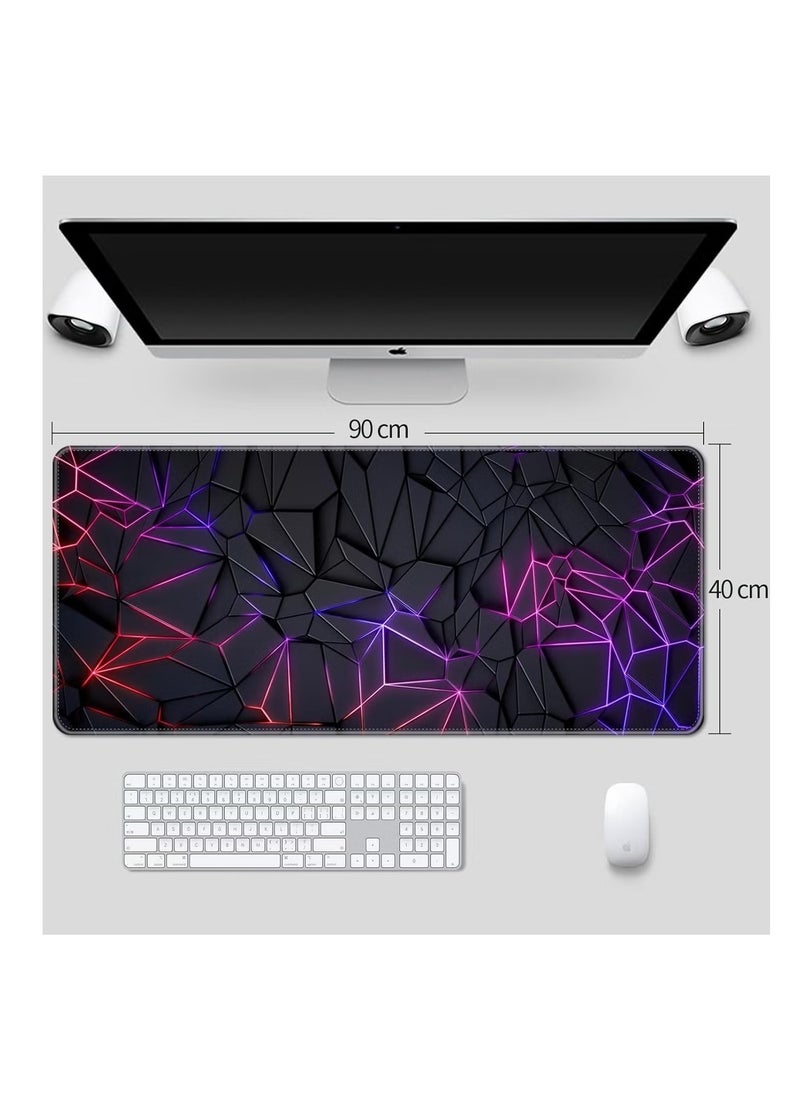 Large Mouse Pad Extended Gaming Mouse Pad Non-Slip Rubber Base Mouse pad Office Desk Mat Desk Pad Smooth Cloth Surface Keyboard Mouse Pads for Computers 900 * 400 * 3mm