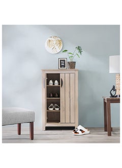 DANUBE HOME Anton 2 Door Shoe Cabinet Modern Design Wooden Furniture Shoe Organiser For Entryway Hallway Made in Malaysia Shoe Rack L 60 x W 33 x H 99 cm Sonoma Oak  - Image 1