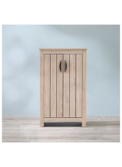 DANUBE HOME Anton 2 Door Shoe Cabinet Modern Design Wooden Furniture Shoe Organiser For Entryway Hallway Made in Malaysia Shoe Rack L 60 x W 33 x H 99 cm Sonoma Oak  - Image 3