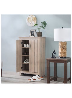 DANUBE HOME Anton 2 Door Shoe Cabinet Modern Design Wooden Furniture Shoe Organiser For Entryway Hallway Made in Malaysia Shoe Rack L 60 x W 33 x H 99 cm Sonoma Oak  - Image 2