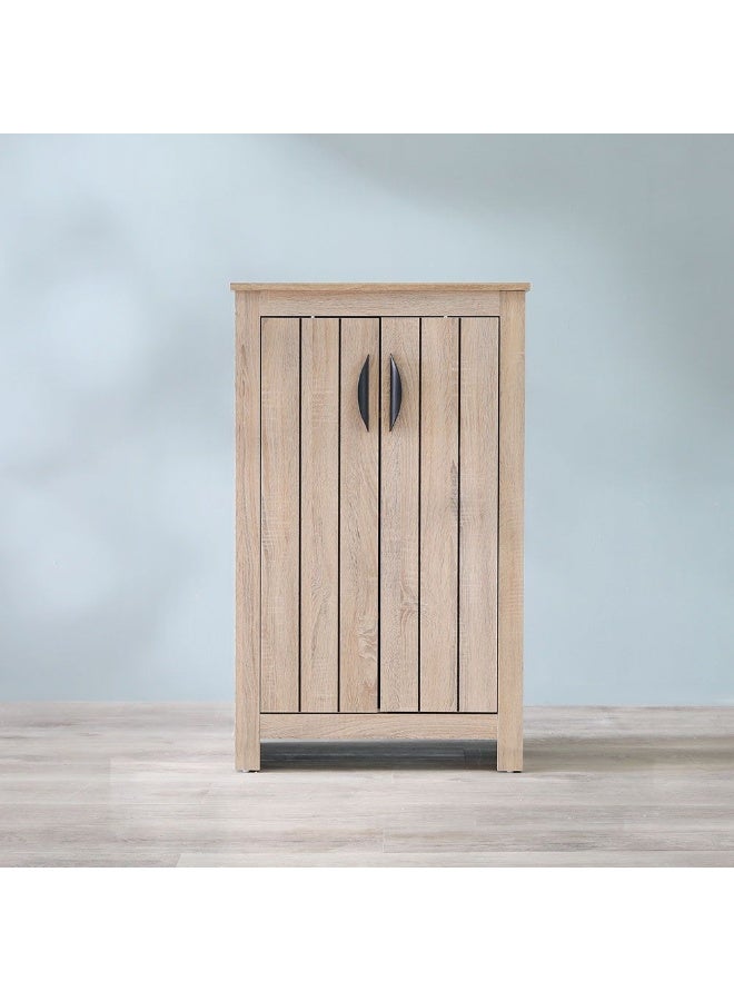 DANUBE HOME Anton 2 Door Shoe Cabinet Modern Design Wooden Furniture Shoe Organiser For Entryway Hallway Made in Malaysia Shoe Rack L 60 x W 33 x H 99 cm Sonoma Oak - Image 3