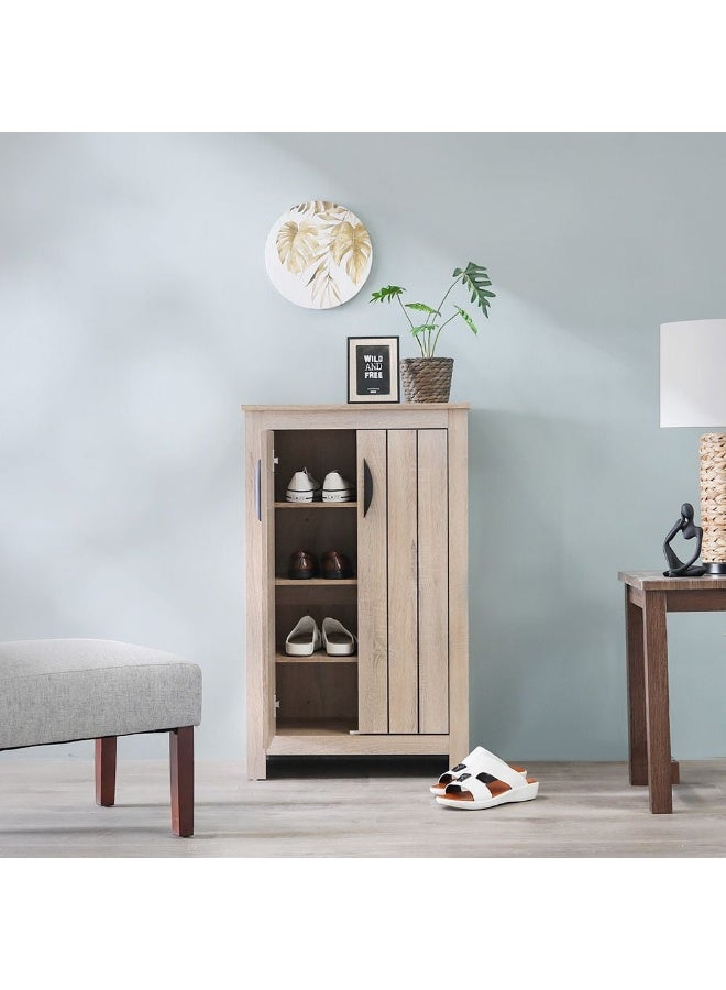 DANUBE HOME Anton 2 Door Shoe Cabinet Modern Design Wooden Furniture Shoe Organiser For Entryway Hallway Made in Malaysia Shoe Rack L 60 x W 33 x H 99 cm Sonoma Oak - Image 1