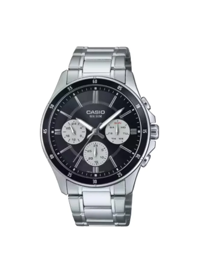 CASIO Men's Analog Display Watch With Silver Stainless Steel Strap - MTP-1374D-1A3VDF