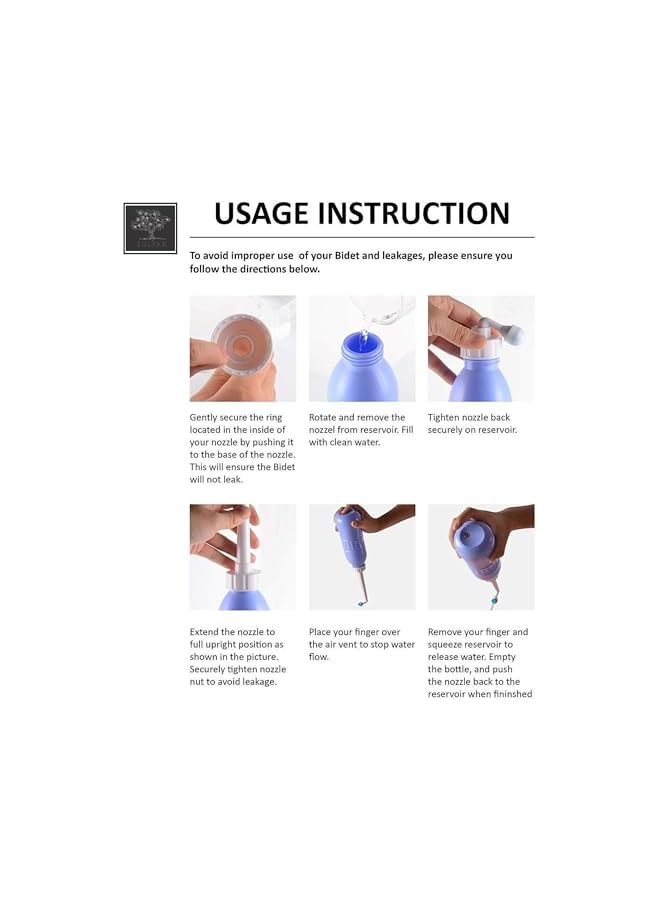 S-TOP | 650ml Large Portable Shattaf Bidet Bottle | Handheld Travel Toilet Shattaf | Reusable Hand Spray for Personal Hygiene | Seat & Outdoor Use - Image 4