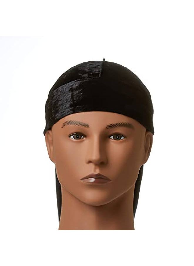 KISS - Red Premium Bow Wow X Power Wave Crushed Velvet Durag (Black) - Image 1