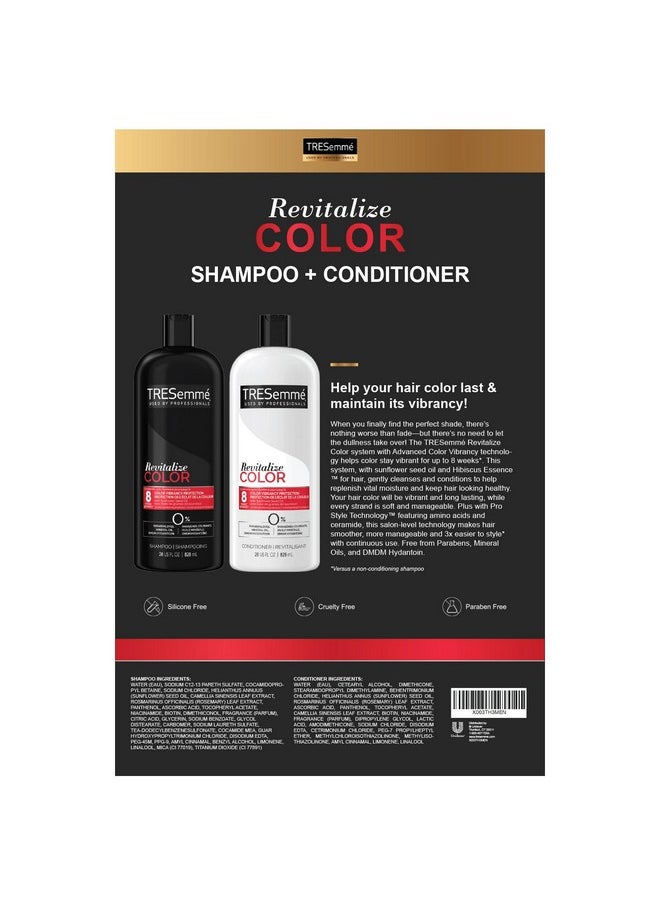 TRESemmé TRESemmé Shampoo and Conditioner Set, Color Revitalize, Protects Hair Color for Weeks with Sunflower Seed Oil for Healthy Hair, 28 Fl Oz each  - Image 3