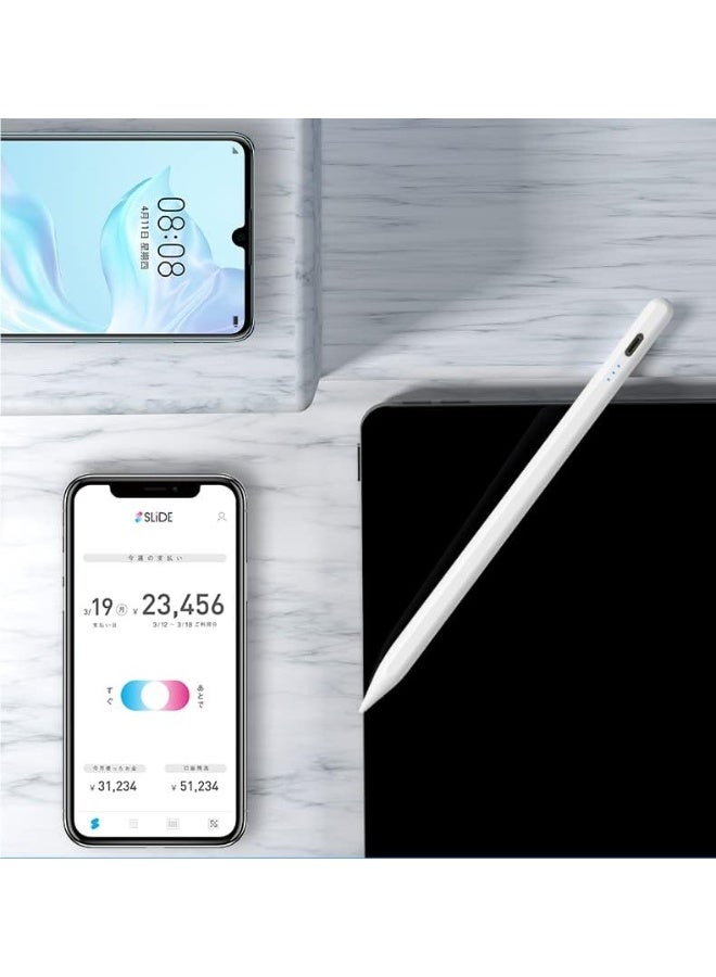 Universal Stylus Pen for Touch Screens – Compatible with iOS, Android, Tablets, Phones & Laptops – For Drawing & Handwriting – White - Image 5
