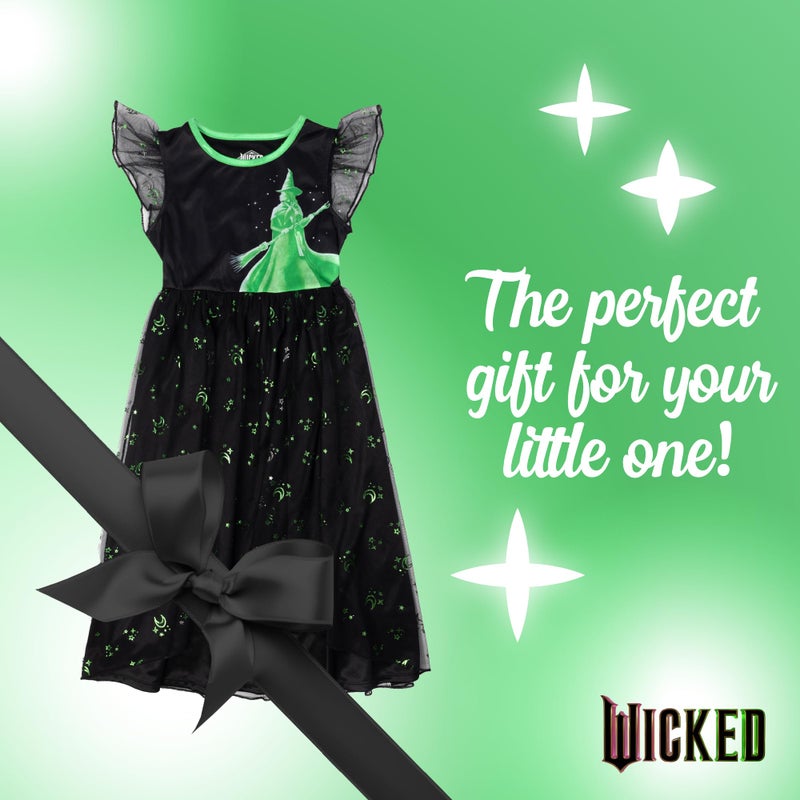 Wicked Girls' Fantasy Gown Nightgown, ELPHABA SILHOUETTE, 4T - Image 5