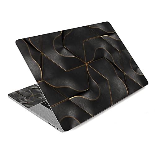 RUYIDAY Laptop Stickers Decal,12 13 14 15 15.6 inches Netbook Laptop Skin Sticker Reusable Protector Cover Case for Toshiba Hp Samsung Dell Apple Acer Leonovo Sony Asus Laptop Notebook (Black Maze) - Image 1