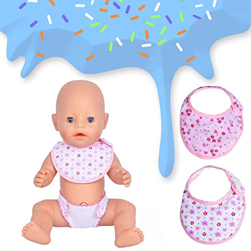 DC-BEAUTIFUL 4 Pcs Diapers, Underwear and 2 Pcs Bibs for 14-18 Inch Baby Dolls, Suitable for Infant Baby Girls Boys - Image 5