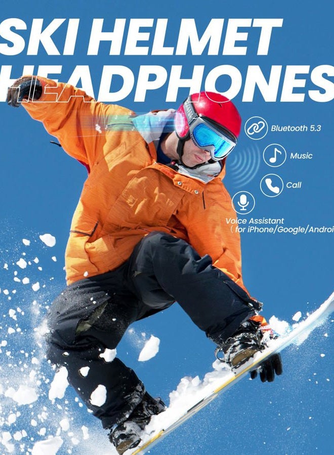 OutdoorMaster Wireless Bluetooth 5.0 Helmet Drop-in Headphones HD Speaker Chip Compatible with Audio-Ready Helmet with Built-in Mic for Motorcycling Easy Control Buttons IP45 Sweat-Resistance - Image 2