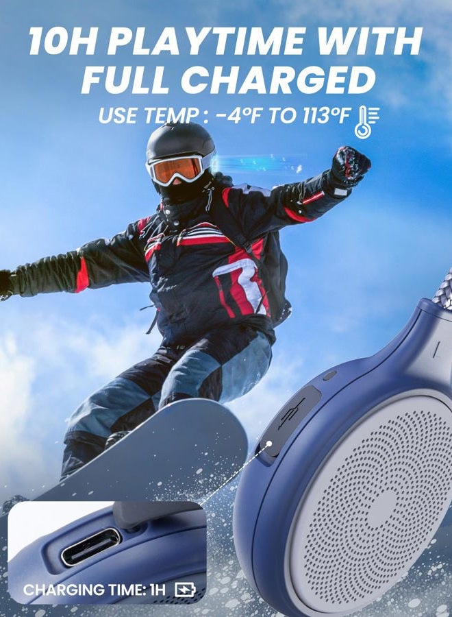 OutdoorMaster Wireless Bluetooth 5.0 Helmet Drop-in Headphones HD Speaker Chip Compatible with Audio-Ready Helmet with Built-in Mic for Motorcycling Easy Control Buttons IP45 Sweat-Resistance - Image 5