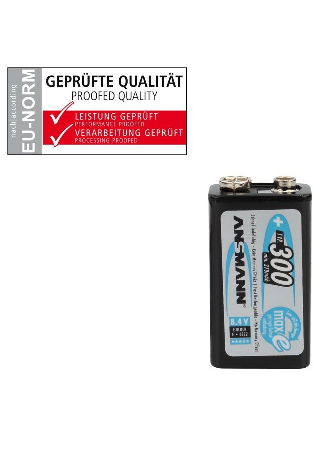 ANSMANN Rechargeable 9V Battery 300mAh pre-Charged Low Self Discharge 9Volt NiMH Rechargeable Battery (12-Pack) + 2X Batterybox for 9V - Image 4