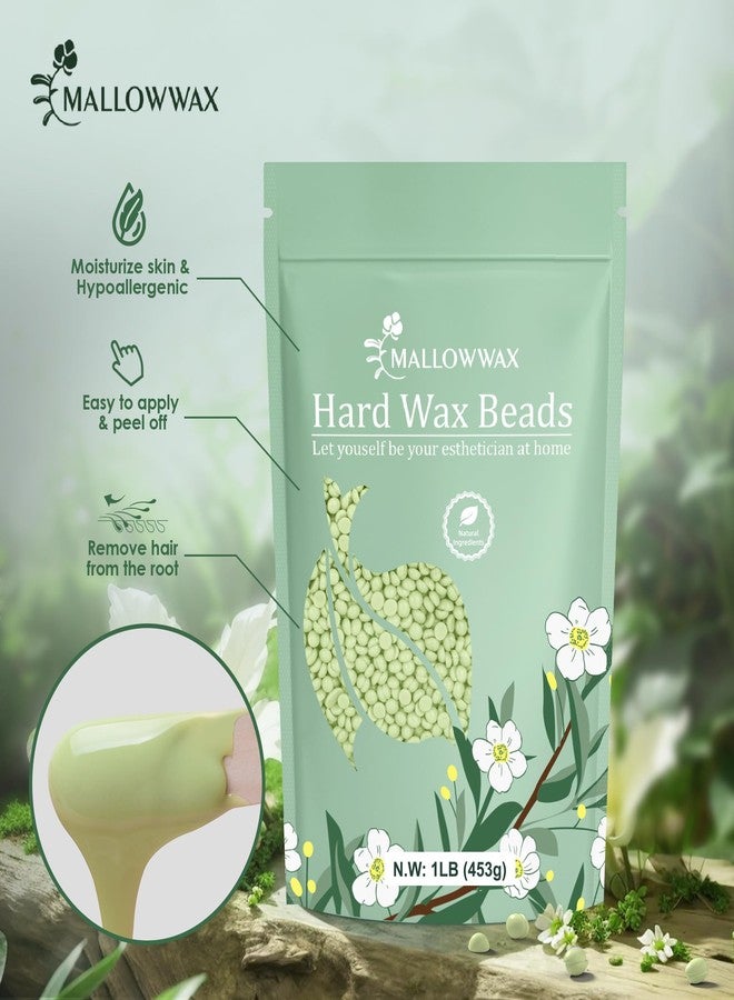 Mallowwax Hard Wax Beads - Wax for Sensitive Skin Hair Removal - Tea Tree Wax Beads for Face, Underarms, Bikini, Legs - Image 3