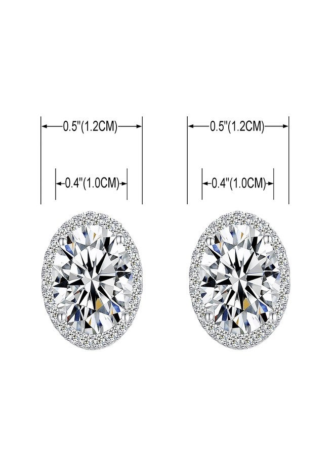 YOQUCOL Bright 10mm Cubic Zirconia Clip On Earrings Crystal Round Non Pierced Stud For Women - Image 4